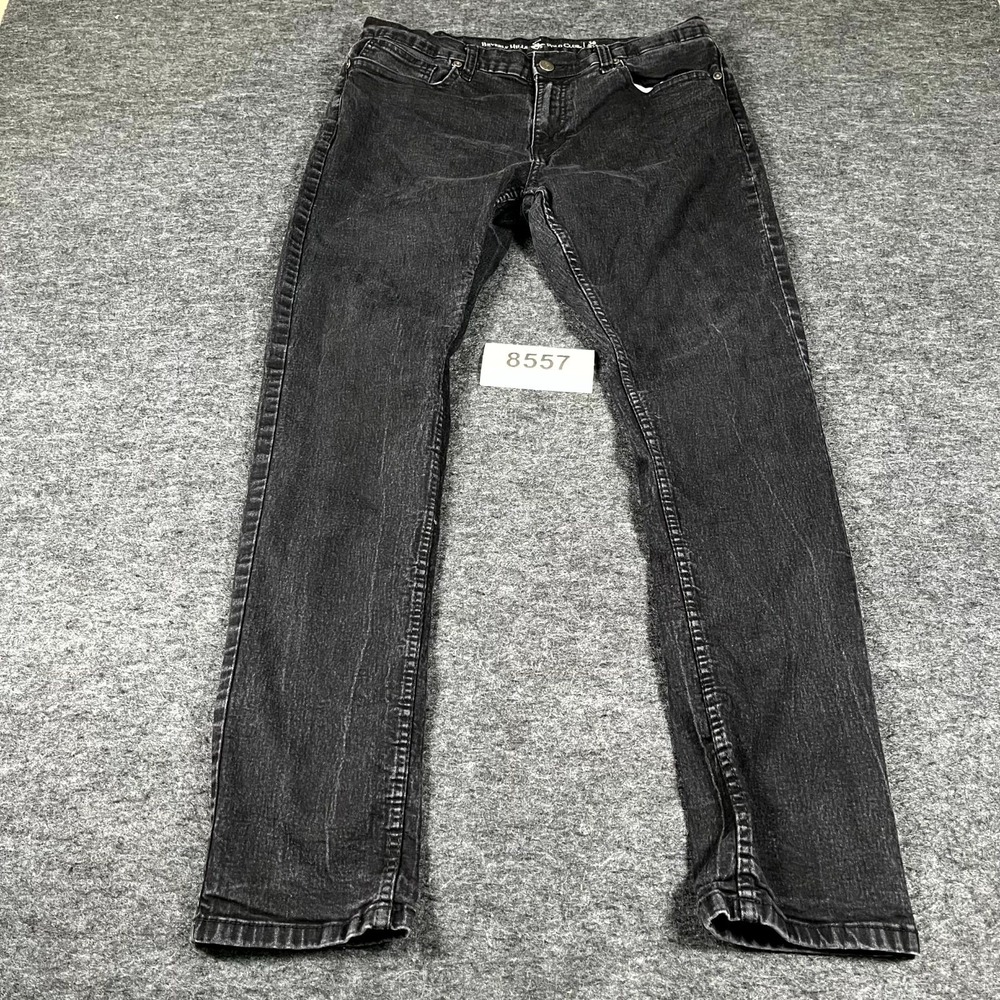 Beverly Hills Polo Club Jeans Mens 36x32 Black Denim Dark Wash Cotton Stretch